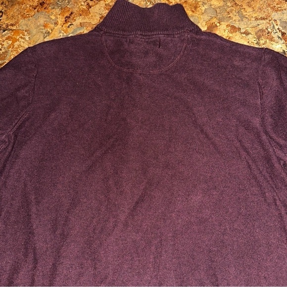 Savile Row Company London Full Zip Sweater Jacket Men’s Size Large Plum Purple - Picture 3 of 9